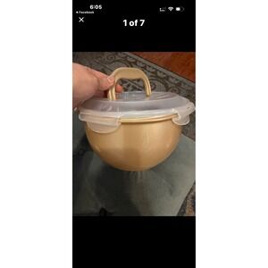LocknLock 10 Piece Nesting Mixing Bowl Set Champagne Gold Airtight Lids Handle